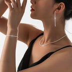 Lina | Silver Starry Choker & Bracelet Set